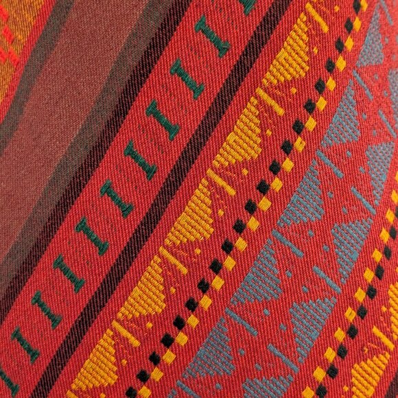 Westside Womens Sz M Red Aztec Geometric Embroidered Sleeveless Tunic Top Dress - Picture 8 of 11